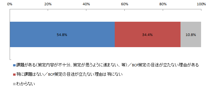 【図表4-1-1】現在のBCP（策定済み・策定中・策定予定あり・策定予定なし）に対する課題認識（n＝915）