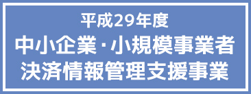 平成29年度「中小企業・小規模事業者決済情報管理支援事業」