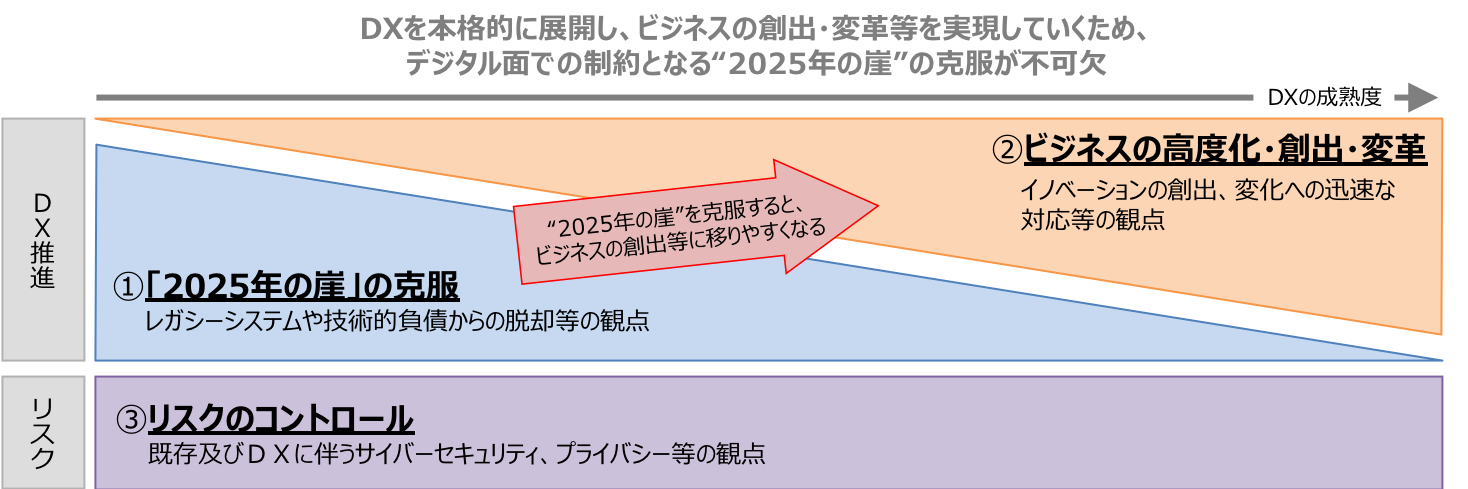図 2　 DXの進展の流れと評価観点