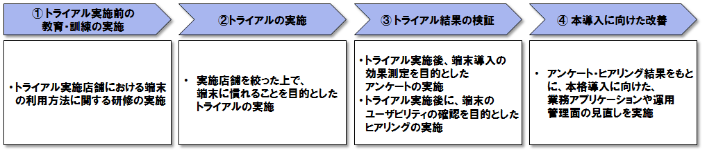 図表6：トライアルフェーズにおける取組み